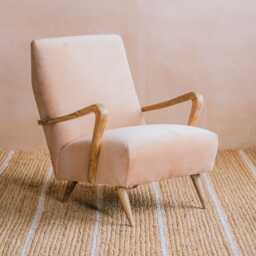 Graham and Green Lawrie Rose Velvet Armchair - thumbnail 4