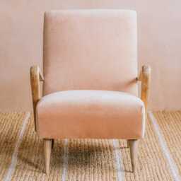 Graham and Green Lawrie Rose Velvet Armchair - thumbnail 3