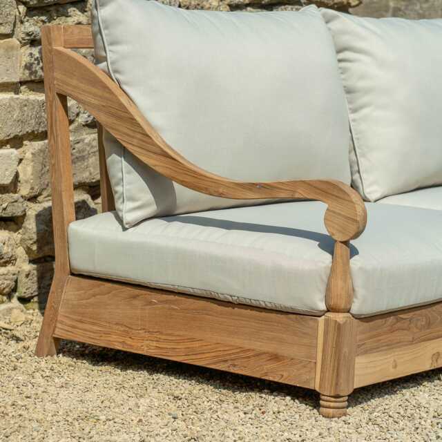 Graham and Green Wyatt Teak Wood Two Seater Outdoor Sofa - image 1