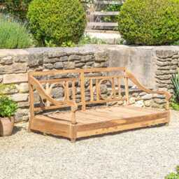Graham and Green Wyatt Teak Wood Two Seater Outdoor Sofa - thumbnail 2