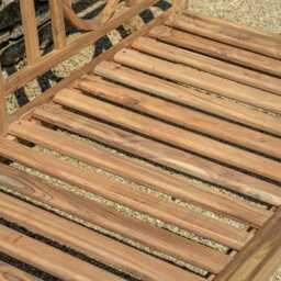Graham and Green Wyatt Teak Wood Two Seater Outdoor Sofa - thumbnail 4