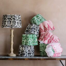 "Graham and Green 12"" Pink Ikat Flower Empire Lamp Shade" - thumbnail 3