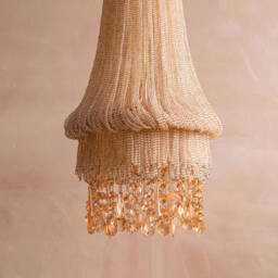 Graham and Green Adara Peach Beaded Pendant Light - thumbnail 2