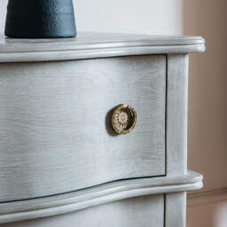 Graham and Green Oyster Two Drawer Bedside Table - thumbnail 5