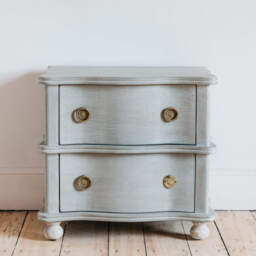 Graham and Green Oyster Two Drawer Bedside Table - thumbnail 3