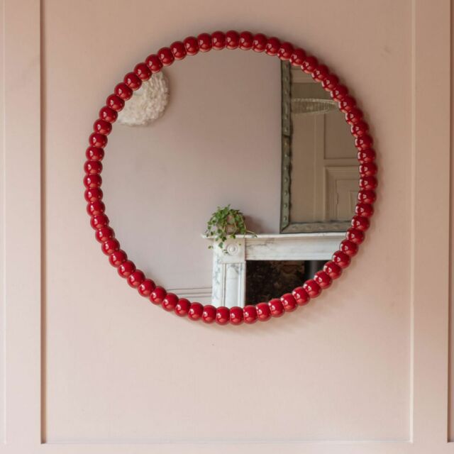 Graham and Green Freya Red Wall Mirror - image 1