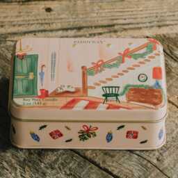 Christmas Staircase Candle in a Tin