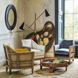 Graham and Green Hoxton Chalk Bouclé Armchair - thumbnail 2