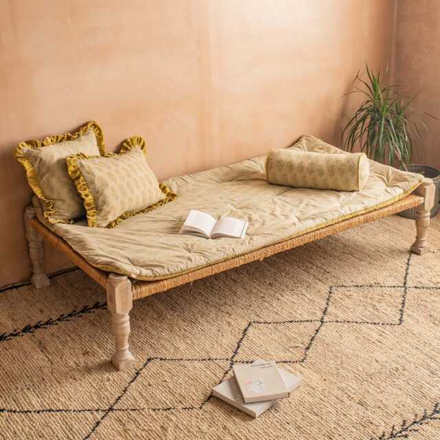 Graham and Green Amelia Hand-Block Printed Day Bed Mattress - image 1