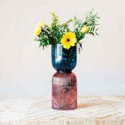 Graham and Green Blue and Purple Glass Vase - thumbnail 5