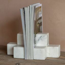 Graham and Green White Marble Bookends - thumbnail 2