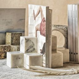 Graham and Green White Marble Bookends - thumbnail 4