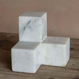 Graham and Green White Marble Bookends - thumbnail 3