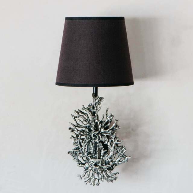 Graham and Green Antique Nickel Coral Wall Light - image 1