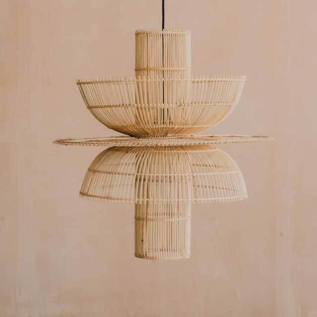 Graham and Green Neptune Rattan Ceiling Light - image 1