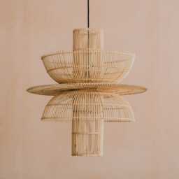 Graham and Green Neptune Rattan Ceiling Light - thumbnail 4