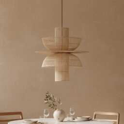Graham and Green Neptune Rattan Ceiling Light - thumbnail 2