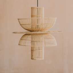 Graham and Green Neptune Rattan Ceiling Light - thumbnail 1