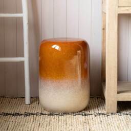 Graham and Green Ochre Ombre Ceramic Side Table - thumbnail 2