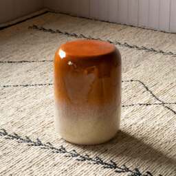 Graham and Green Ochre Ombre Ceramic Side Table - thumbnail 3