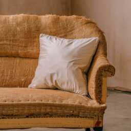 Graham and Green Oatmeal Faux Fur Square Cushion - thumbnail 3