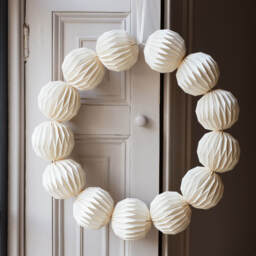Graham and Green Paper Ball Origami Wreath - thumbnail 1