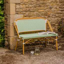 Graham and Green Bistro Two Seater Bench - thumbnail 1