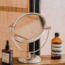 Graham and Green Marisol Silver Oval Table Mirror - thumbnail 2