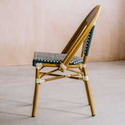 Graham and Green Meze Navy Blue Bistro Chair - thumbnail 4