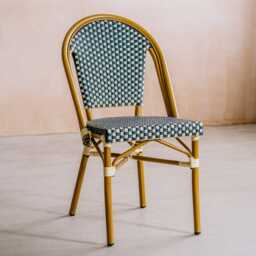 Graham and Green Meze Navy Blue Bistro Chair - thumbnail 2
