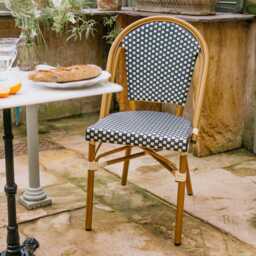 Graham and Green Meze Navy Blue Bistro Chair - thumbnail 1