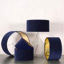 "Graham and Green Midnight Velvet Lamp Shade 14"""