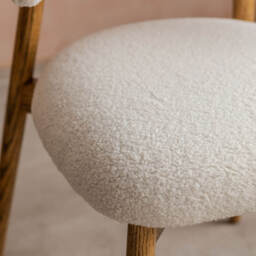 Graham and Green Beaufort White Boucle Dining Chair - thumbnail 4