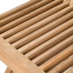 Graham and Green Natural Teak Wood Folding Garden Chair - thumbnail 3