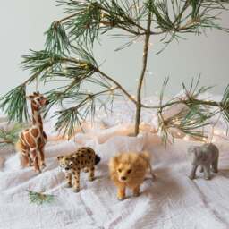 Graham and Green Elsa the Elephant Faux Fur Christmas Tree Decoration - thumbnail 2