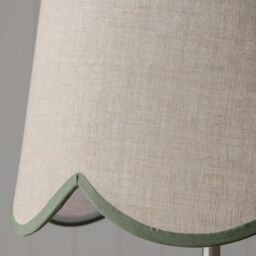 "Graham and Green 12"" Woodland Green Scallop Lamp Shade" - thumbnail 2