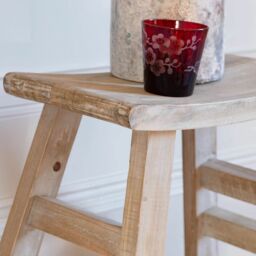 Graham and Green Low Fir Wooden Stool - thumbnail 2