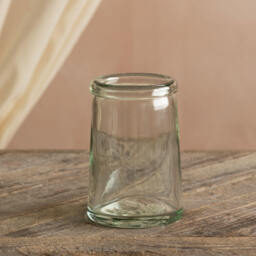 Graham and Green Recycled Clear Glass Tulip Vase - thumbnail 2