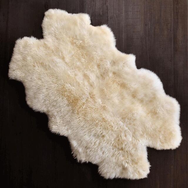 Graham and Green Extra Large Quad Ivory Sheepskin