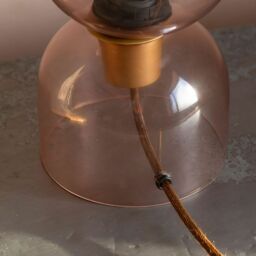 Graham and Green Clarence Glass Table Lamp Rose - Small - thumbnail 3
