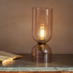 Graham and Green Clarence Glass Table Lamp Rose - Small