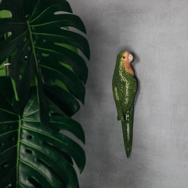 Graham and Green Green Parrot Wall Ornament