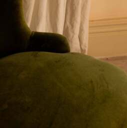 Graham and Green Ree Olive Green Velvet Cocktail Chair - thumbnail 3