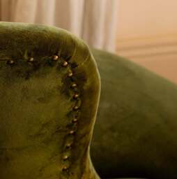 Graham and Green Ree Olive Green Velvet Cocktail Chair - thumbnail 4