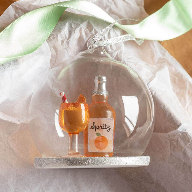 Graham and Green Spritz Cocktail Dome Christmas Tree Bauble