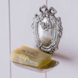 Graham and Green Juliette Antique Silver Soap Dish - thumbnail 1