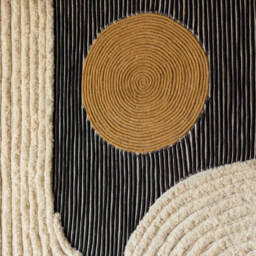 Graham and Green Black and White Abstract Jute Wall Art - 71 x 92cm - thumbnail 2