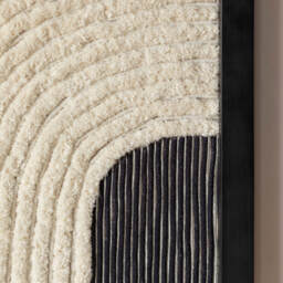 Graham and Green Black and White Abstract Jute Wall Art - 71 x 92cm - thumbnail 3