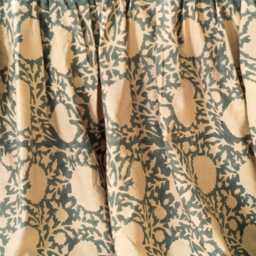 Graham and Green Cassia Block Printed Ruffle Double Valance - thumbnail 3