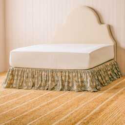 Graham and Green Cassia Block Printed Ruffle Double Valance